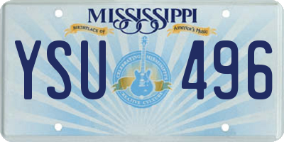 MS license plate YSU496