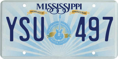 MS license plate YSU497