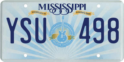 MS license plate YSU498