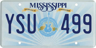 MS license plate YSU499