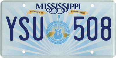 MS license plate YSU508