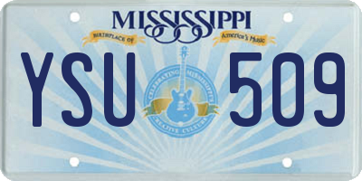 MS license plate YSU509