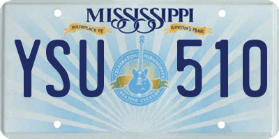 MS license plate YSU510