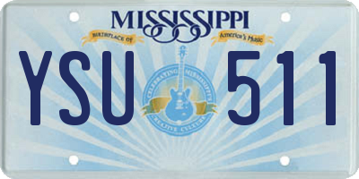 MS license plate YSU511