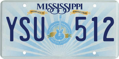 MS license plate YSU512