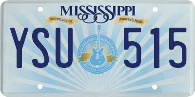 MS license plate YSU515
