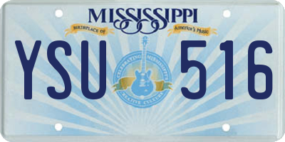 MS license plate YSU516