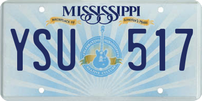 MS license plate YSU517