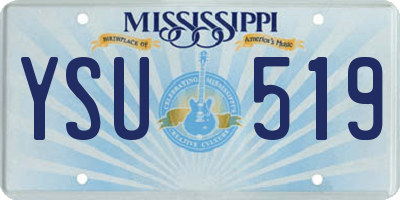 MS license plate YSU519