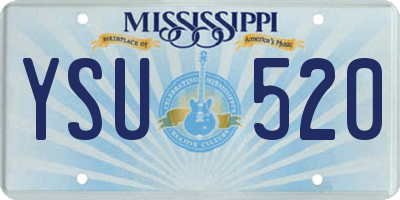 MS license plate YSU520