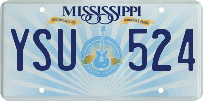 MS license plate YSU524