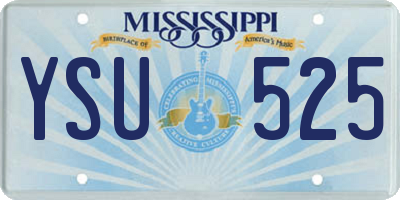 MS license plate YSU525