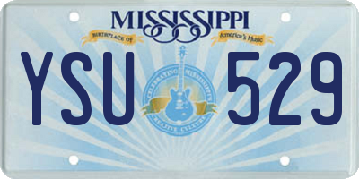 MS license plate YSU529