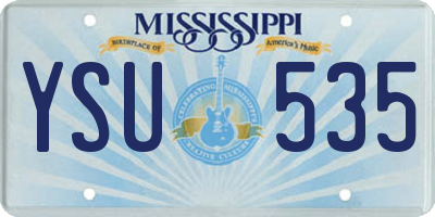 MS license plate YSU535