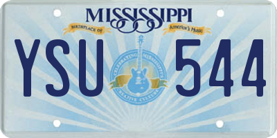 MS license plate YSU544