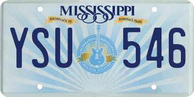 MS license plate YSU546
