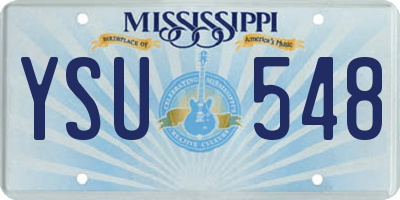 MS license plate YSU548
