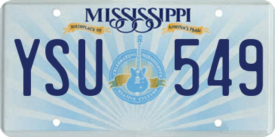 MS license plate YSU549