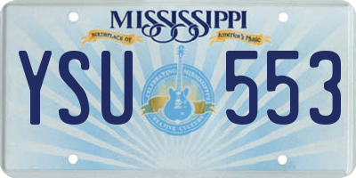 MS license plate YSU553