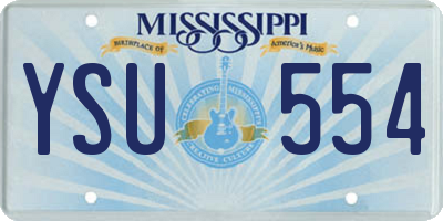 MS license plate YSU554