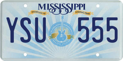 MS license plate YSU555
