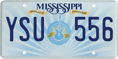 MS license plate YSU556