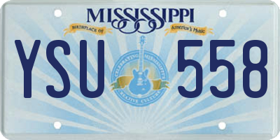 MS license plate YSU558