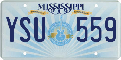 MS license plate YSU559