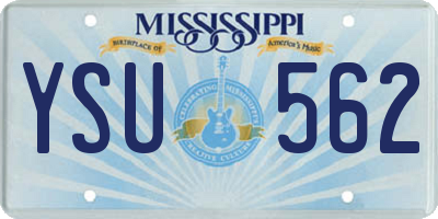 MS license plate YSU562