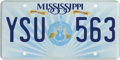 MS license plate YSU563