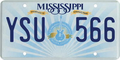 MS license plate YSU566