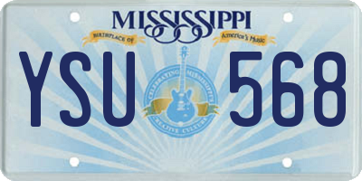 MS license plate YSU568