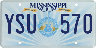 MS license plate YSU570