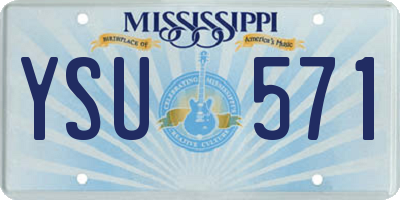 MS license plate YSU571