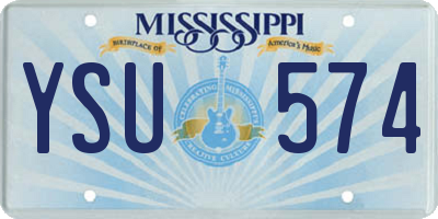 MS license plate YSU574