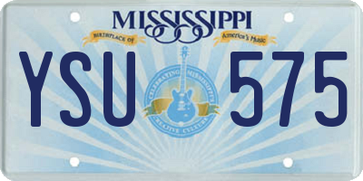 MS license plate YSU575