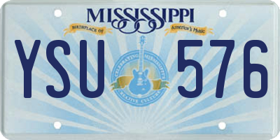 MS license plate YSU576