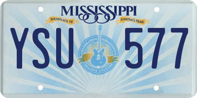 MS license plate YSU577