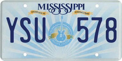 MS license plate YSU578