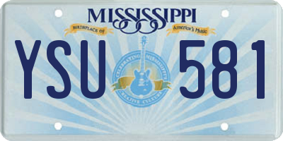 MS license plate YSU581