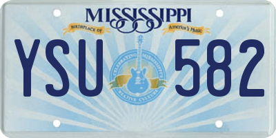MS license plate YSU582