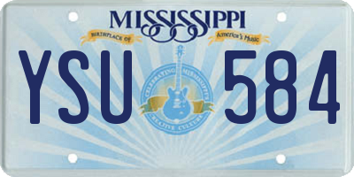 MS license plate YSU584