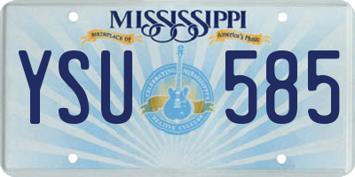 MS license plate YSU585