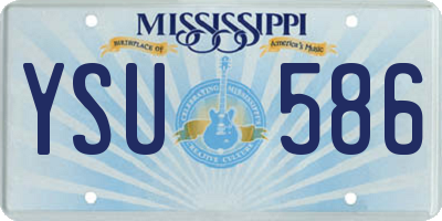 MS license plate YSU586