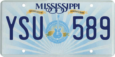 MS license plate YSU589