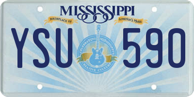 MS license plate YSU590