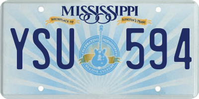 MS license plate YSU594