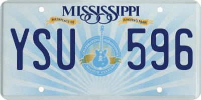 MS license plate YSU596