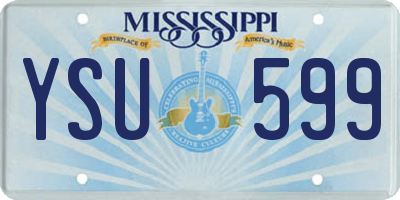 MS license plate YSU599