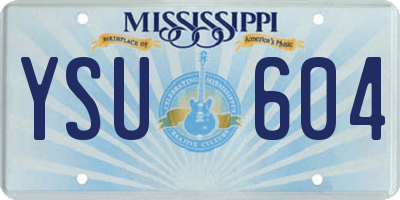 MS license plate YSU604